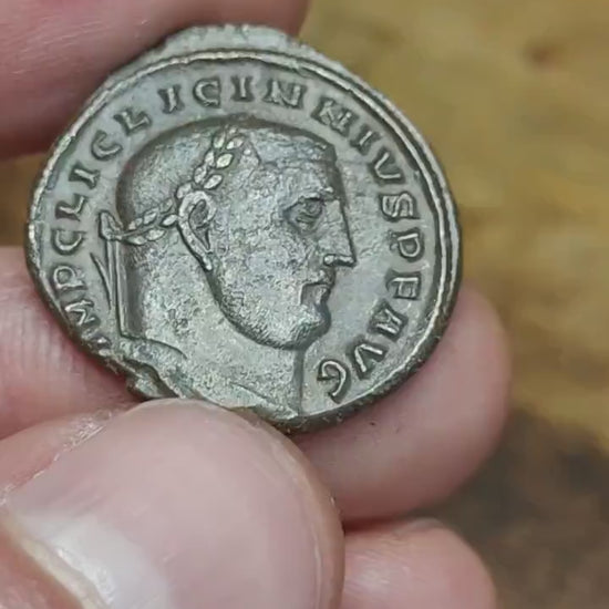 Licinius I Roman coin with Genius reverse, high grade ancient Follis