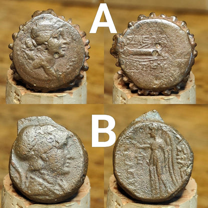 Quality Ancient Greek coins, Authentic Bronze Nummus - VPUKcoins