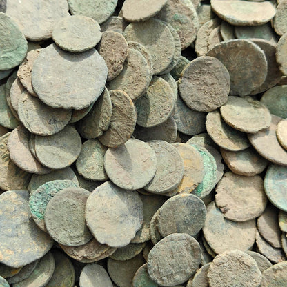 Quality uncleaned Roman coins, ancient Nummus for restoration - VPUKcoins