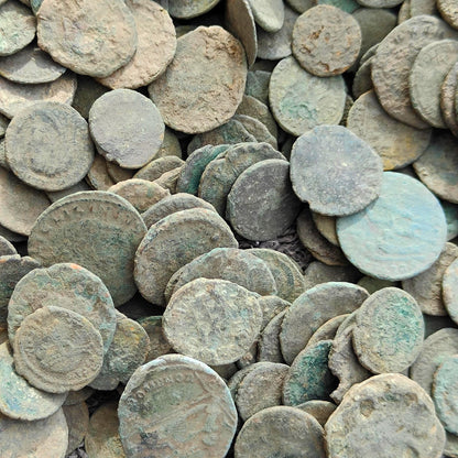 Quality uncleaned Roman coins, ancient Nummus for restoration - VPUKcoins