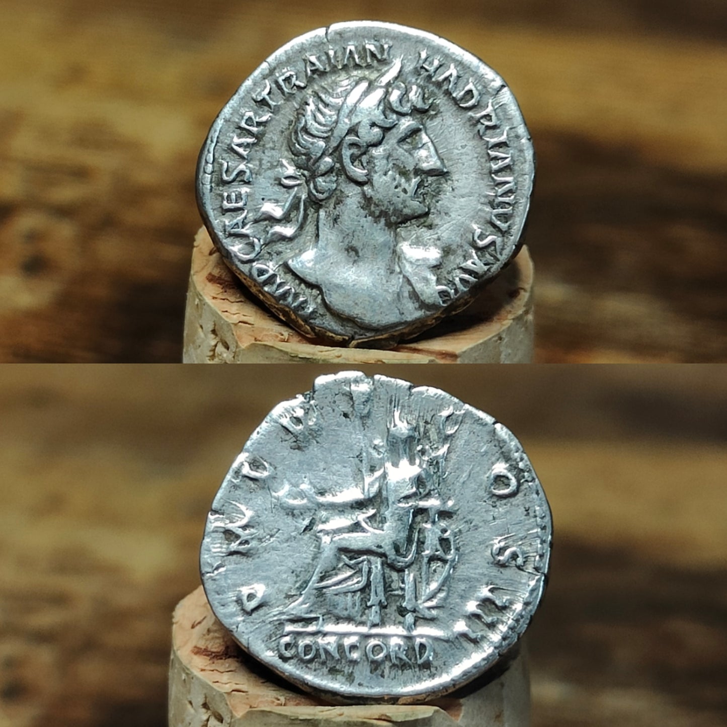 2x Hadrian Silver Denarius with Spes/ Concordia reverses