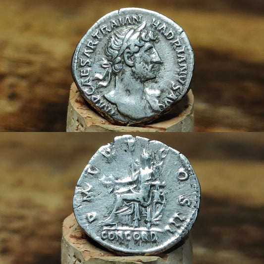 2x Hadrian Silver Denarius with Spes/ Concordia reverses
