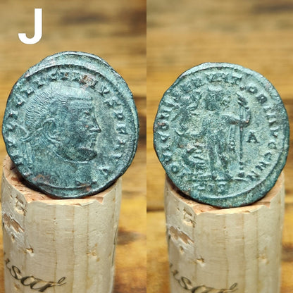 Roman coins of emperor Licinius, high grade ancient Follis with Sol/Genius/Jupiter reverse AE2 - VPUKcoins