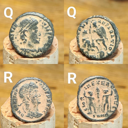 Roman coins with Desert patina , 4th century ancient nummus AE3 - VPUKcoins