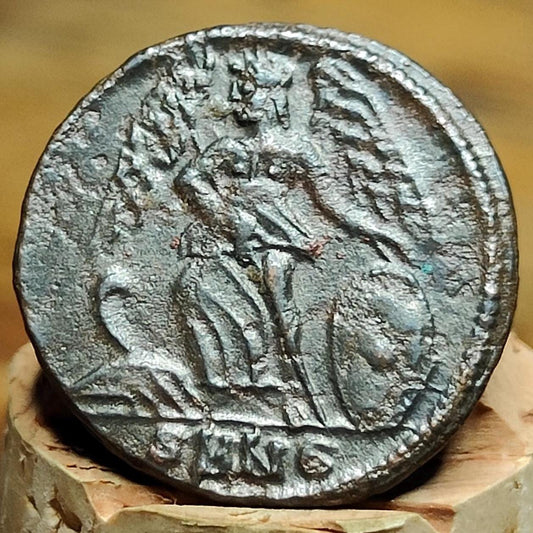 Roman commemorative coin with constantinopolis reverse, ancient Nummus - VPUKcoins