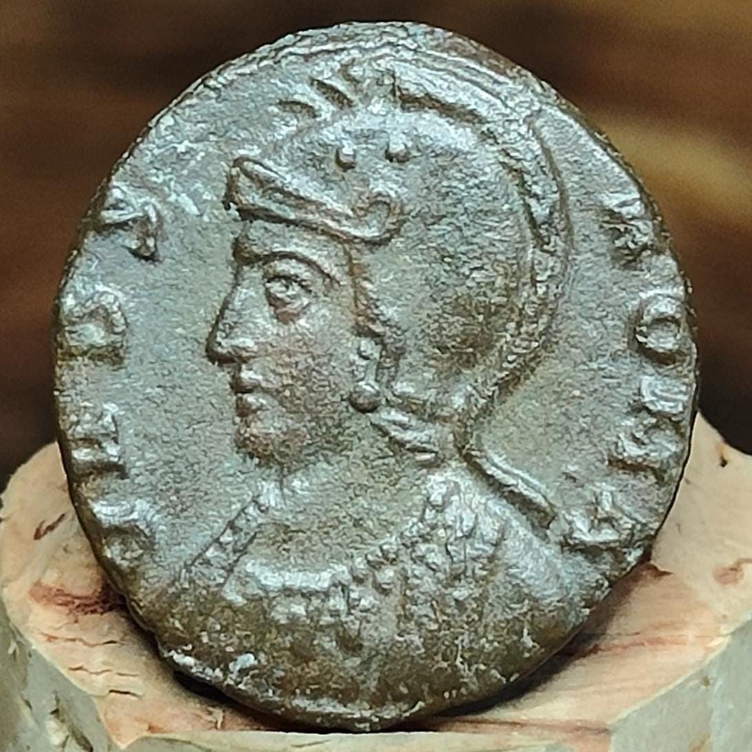 Roman commemorative coin with She Wolf reverse, ancient Nummus - VPUKcoins