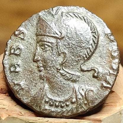 Roman commemorative coin with She Wolf reverse, ancient Nummus - VPUKcoins
