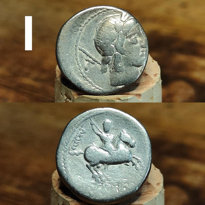 Roman Republic Silver Denarii featuring Roma and Gods/ Goddesses, 2100 years old! - VPUKcoins