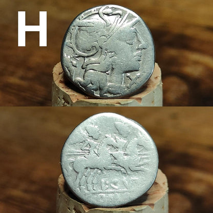 Roman Republic Silver Denarii featuring Roma and Gods/ Goddesses, 2100 years old! - VPUKcoins