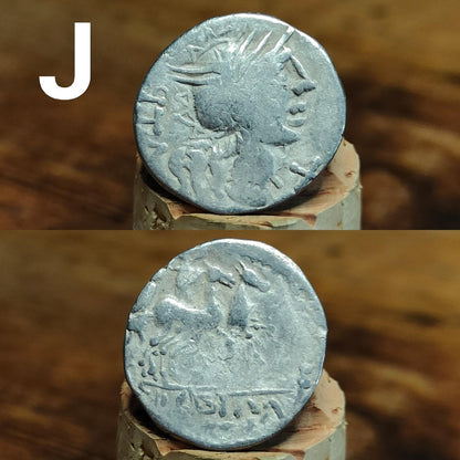 Roman Republic Silver Denarii featuring Roma and Gods/ Goddesses, 2100 years old! - VPUKcoins