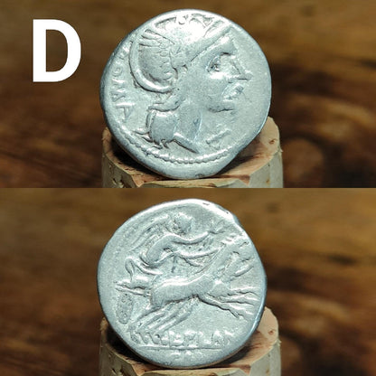 Roman Republic Silver Denarii featuring Roma and Gods/ Goddesses, 2100 years old! - VPUKcoins