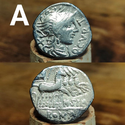 Roman Republic Silver Denarii featuring Roma and Gods/ Goddesses, 2100 years old! - VPUKcoins