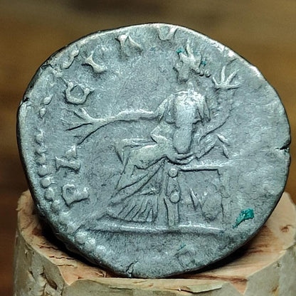 Septimius Severus with Pax reverse Silver Denarius, Ancient roman coin - VPUKcoins