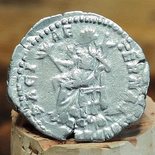 Septimius Severus with Pax reverse Silver Denarius, Ancient roman coin - VPUKcoins
