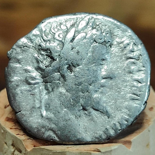 Septimius Severus with Sacrifice reverse Silver Denarius, Ancient roman coin - VPUKcoins