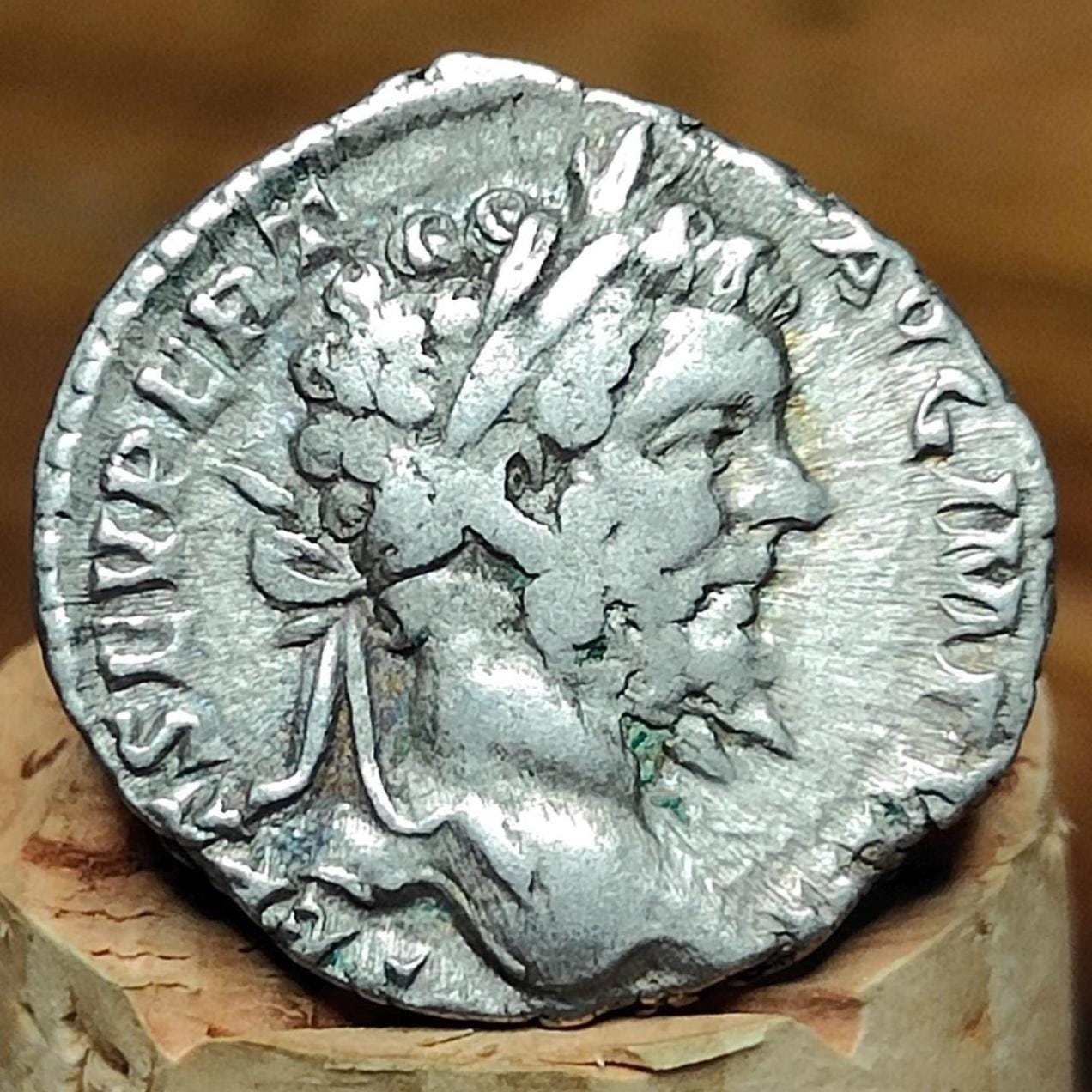 Septimius Severus with Securitas reverse Silver Denarius, Ancient roman coin - VPUKcoins