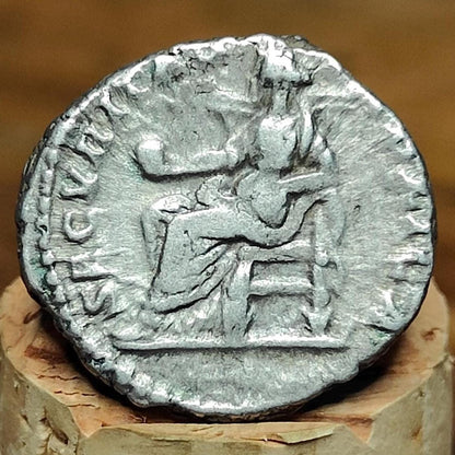 Septimius Severus with Securitas reverse Silver Denarius, Ancient roman coin - VPUKcoins