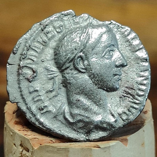 Severus Alexander with Sacrifice reverse Silver Denarius, Ancient roman coin - VPUKcoins