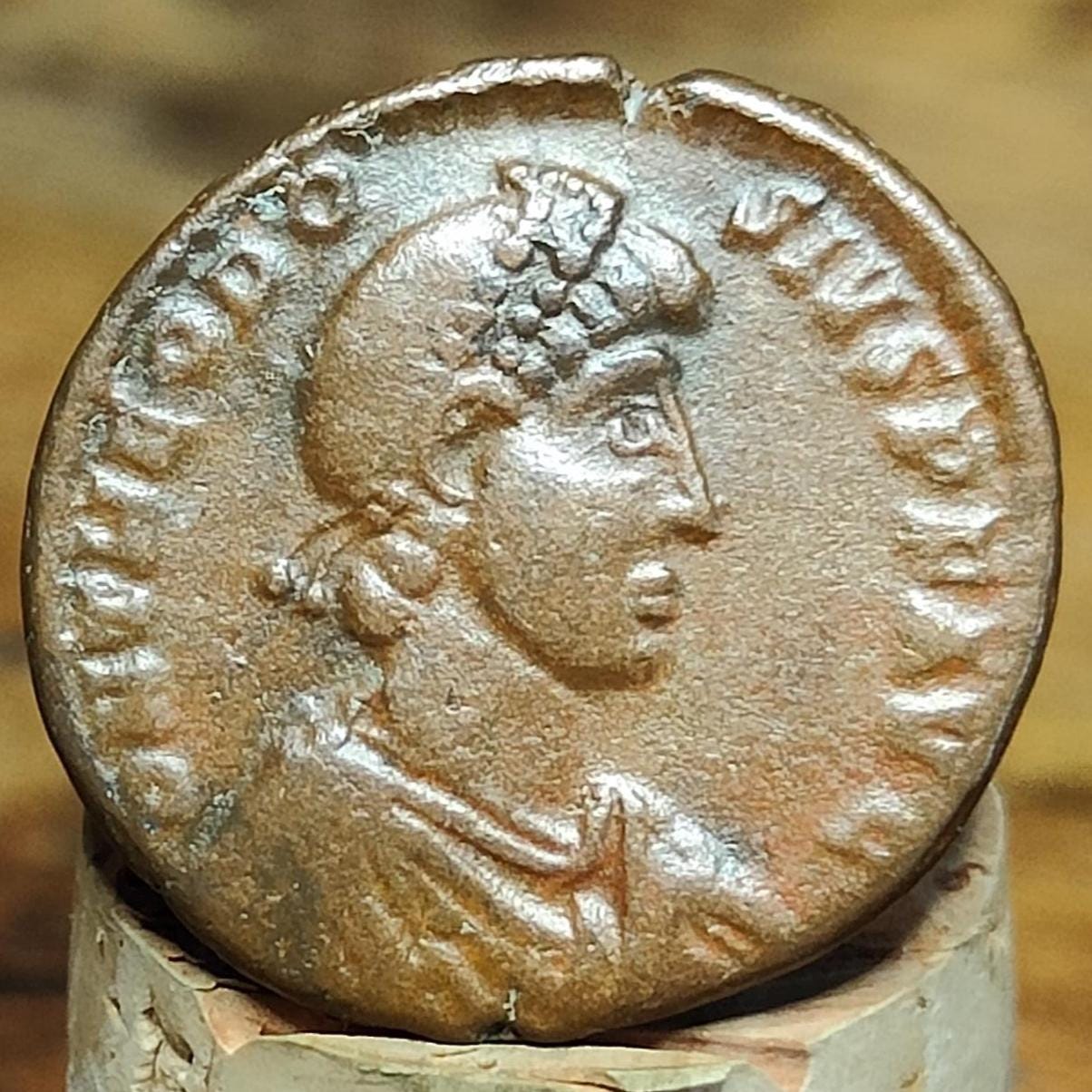 Theodosius I Roman coin with Emperor reverse, 379-395AD, AE2 - VPUKcoins