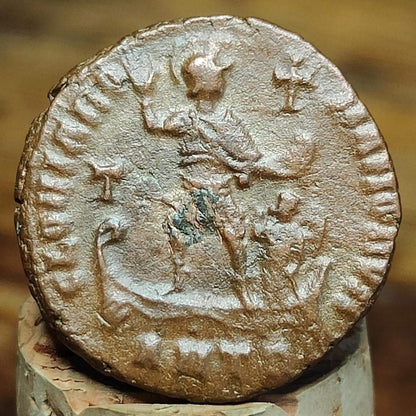 Theodosius Roman Maiorina coin with galley reverse, 375 - 395AD, AE2 - VPUKcoins