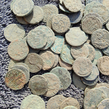 Top grade uncleaned Roman coins, ancient Nummus for restoration - VPUKcoins