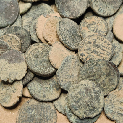 Top grade uncleaned Roman coins, ancient Nummus for restoration - VPUKcoins
