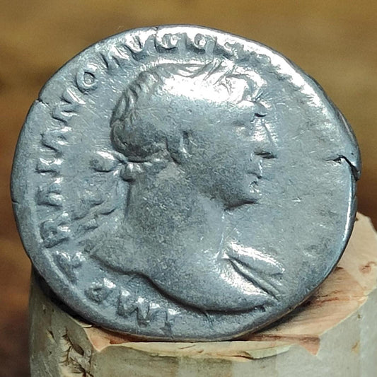 Trajan Silver Denarius with Felicitas reverse, Ancient roman coin - VPUKcoins
