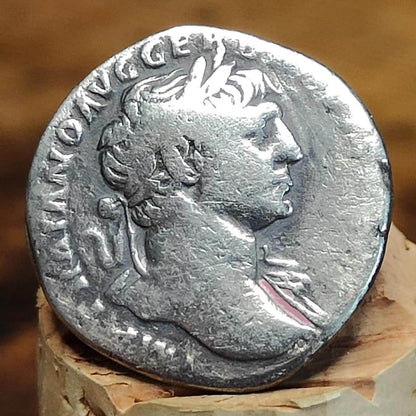 Trajan Silver Denarius with Victory reverse, Ancient roman coin - VPUKcoins