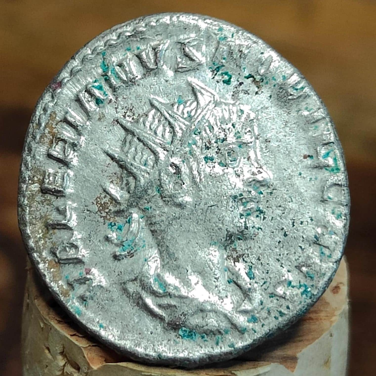 Valerian II Silver Antoninianus, Authentic ancient roman double denarius. - VPUKcoins