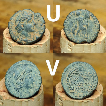 Very Fine Roman coins, 4th century ancient Nummus - VPUKcoins