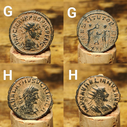 Very Fine Roman coins with sand patina, 3rd century ancient Antoninianus - VPUKcoins