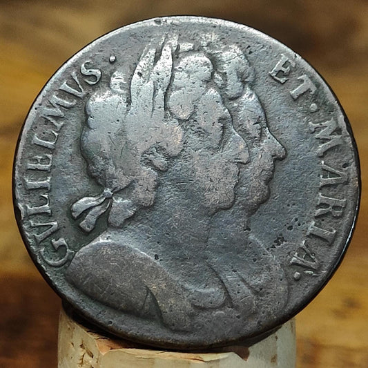 William & Mary half Penny, dated 1694 - Georgian/ US colonial coin - VPUKcoins